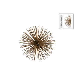 Mysterious Sea Urchin Medium Ornamental Sculpture - Gold