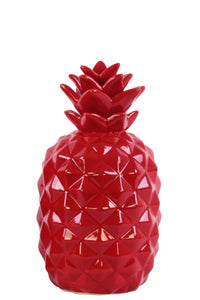 Stellar Ceramic Pineapple Figurine- Small- Red