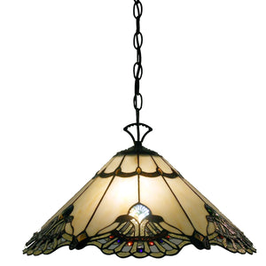 Tiffany-style Warehouse of Tiffany Courtesan Hanging Lamp
