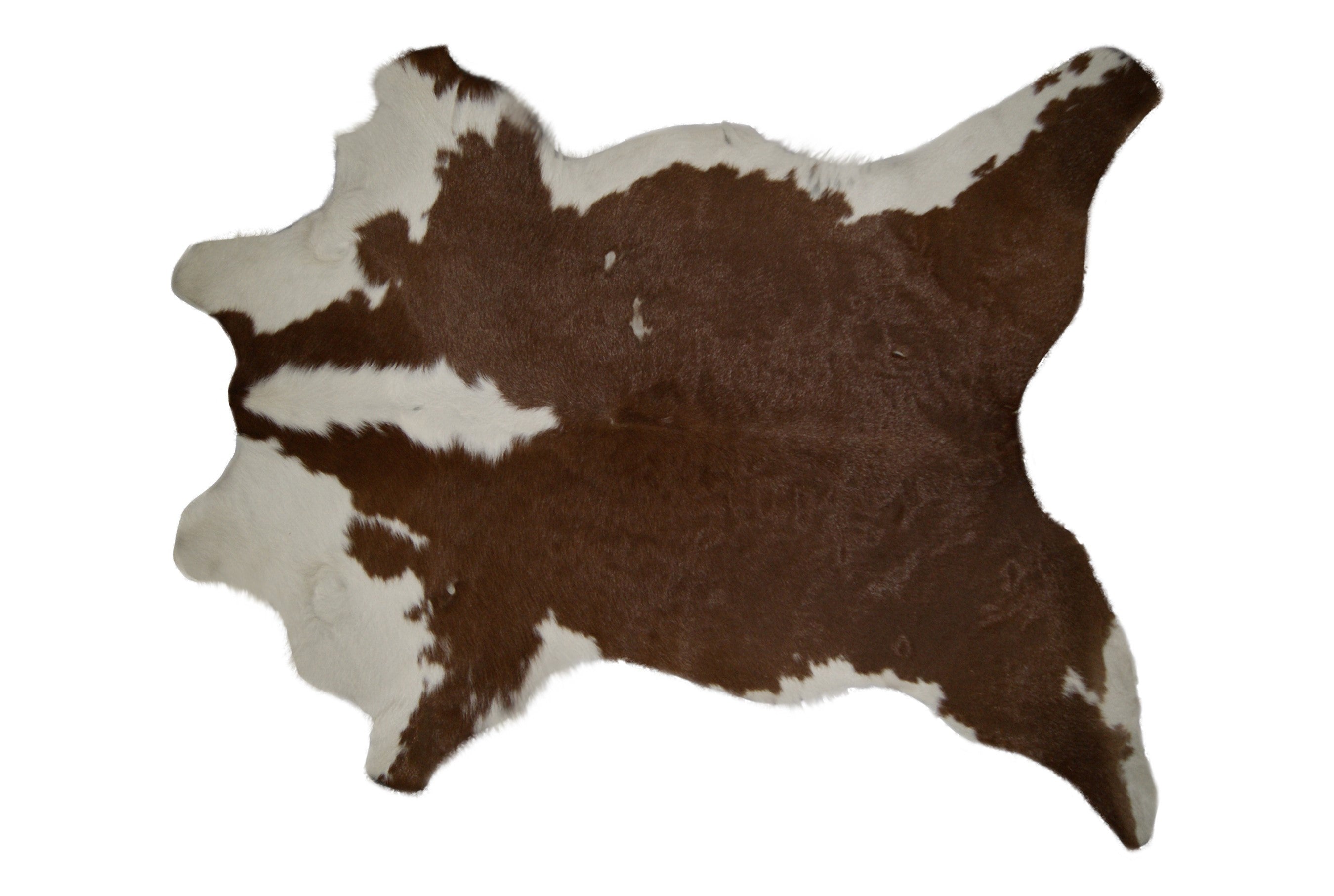 24" x 36" Brown And White Calfskin - Area Rug