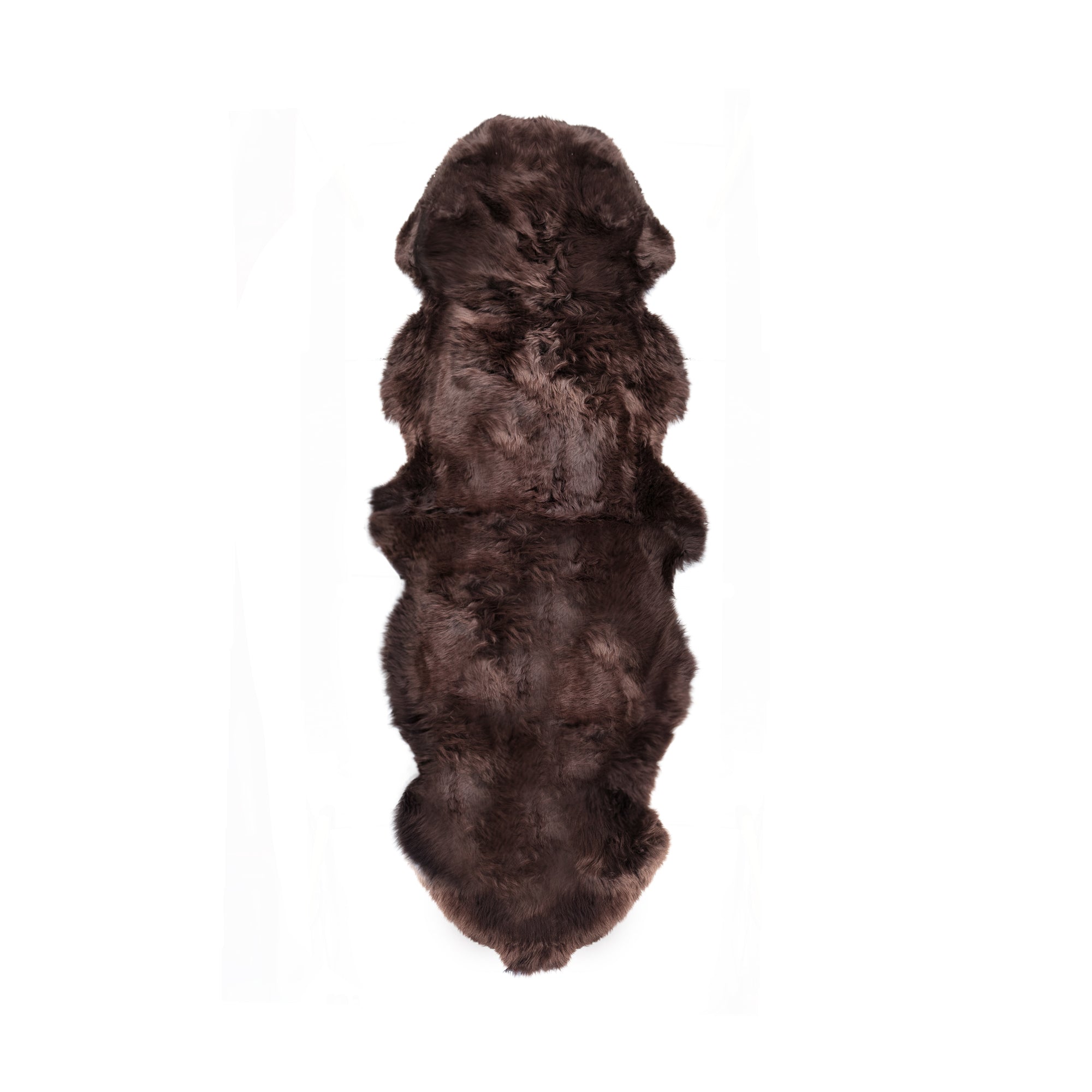 24" x 72" x 2" Chocolate, Double Sheepskin - Area Rug