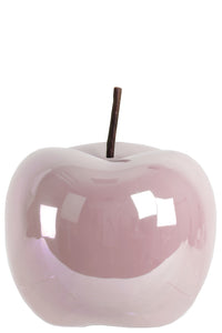 Ceramic Apple Figurine- Large- Pink