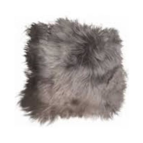 15" x 15" x 2" Blacky Brown Sheepskin Square - Chair Pad