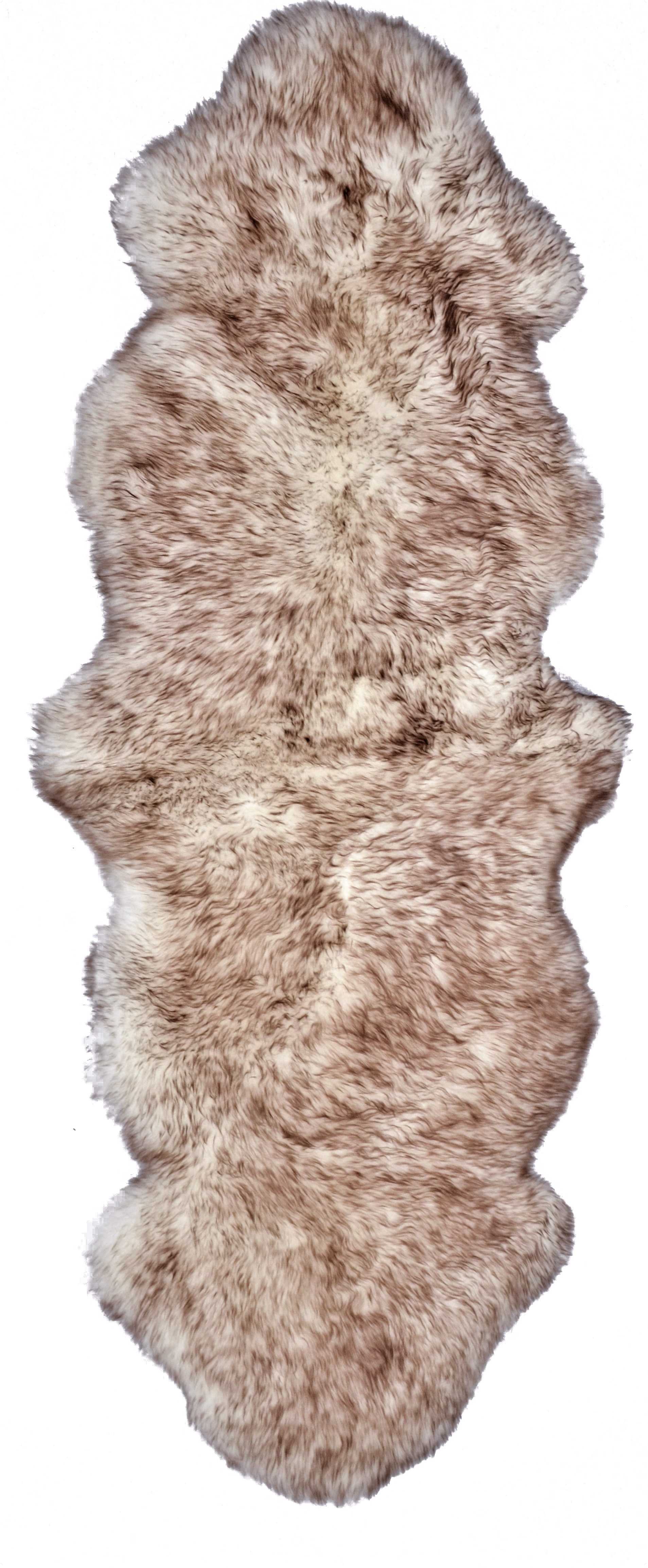 24" x 72" x 2" Gradient Chocolate Double Sheepskin - Area Rug