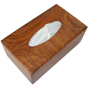 Brown Tissue Box Cover Holder Or Napkin Dispenser Handmade In Mango Wood