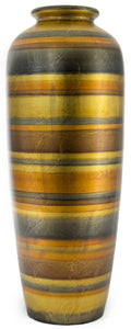 24" Ceramic Water Jug Floor Vase - Ceramic, Satin In Gold. Copper, Bronze And Pewter