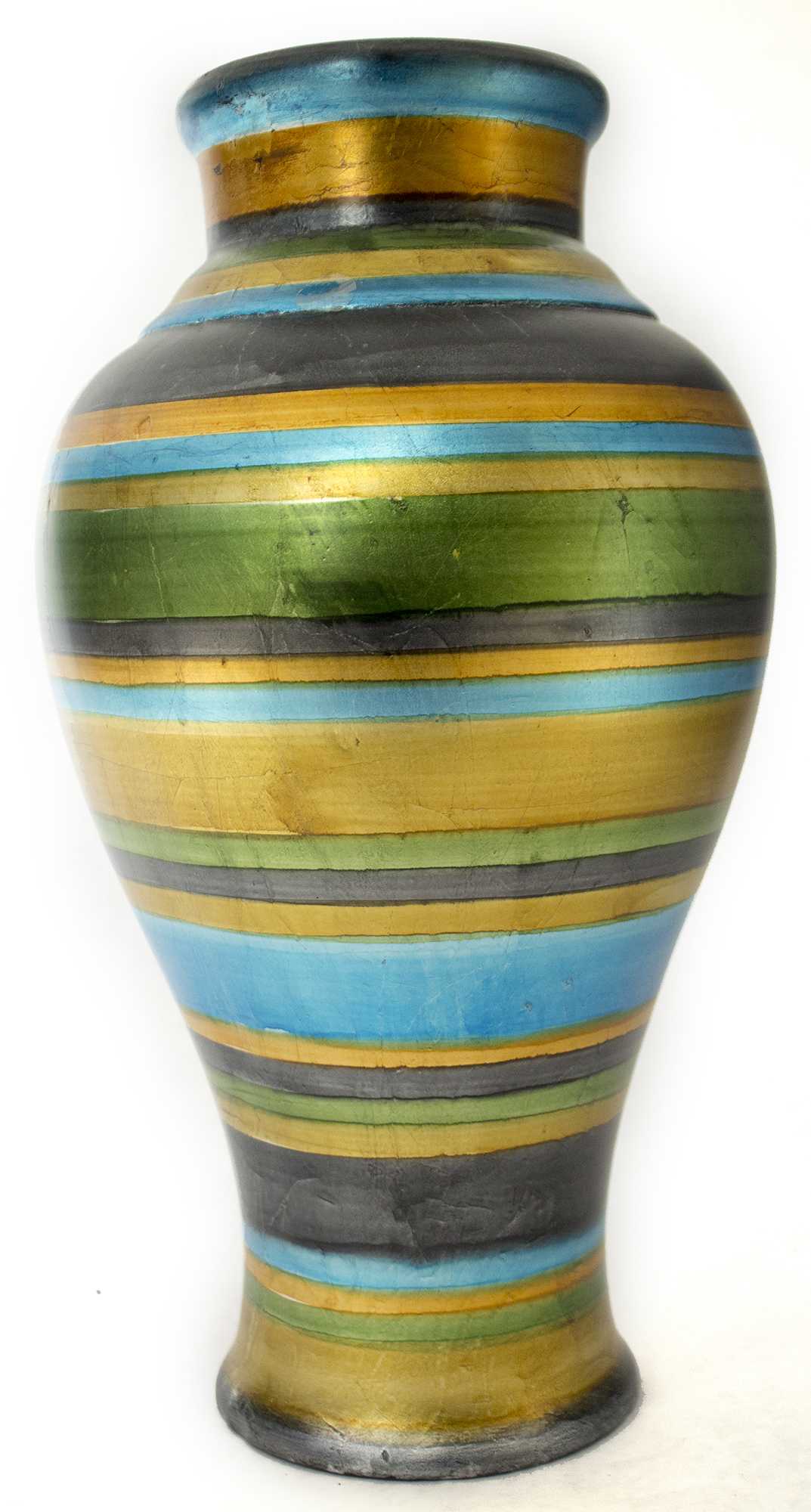 20" Ceramic Amphora Floor Vase - Ceramic, Satin