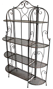 63" Blackened Copper Steel Baker"s Rack with 4 Standard Shelves