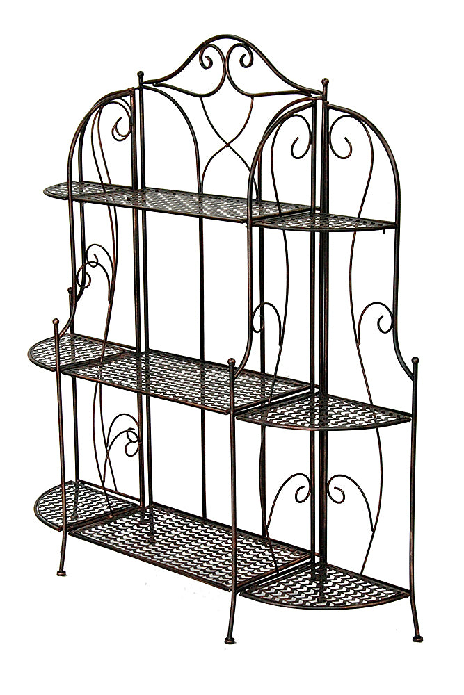 48" Blackened Copper Steel Baker's Rack with 3 Standard Shelves