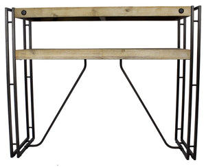 31.5" Acacia Console Table with 2 Shelves