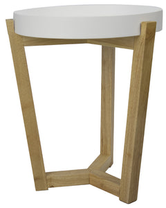 20" White End Table