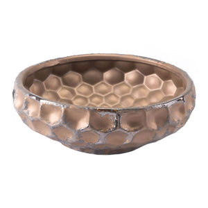 11" X 11" X 3.9" Hammered Rustic Bronze Bowl