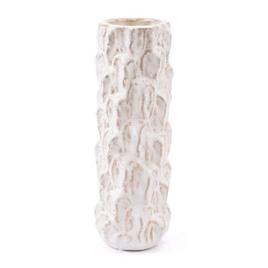 3.5" X 3.5" X 10.2" Small White Arena Vase