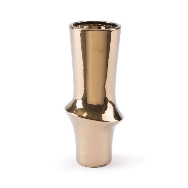 5.1" X 5.1" X 11.8" Glamorous Luxe Gold Vase