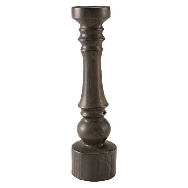 4.7" X 4.7" X 17.9" Rust Classic Candle Holder