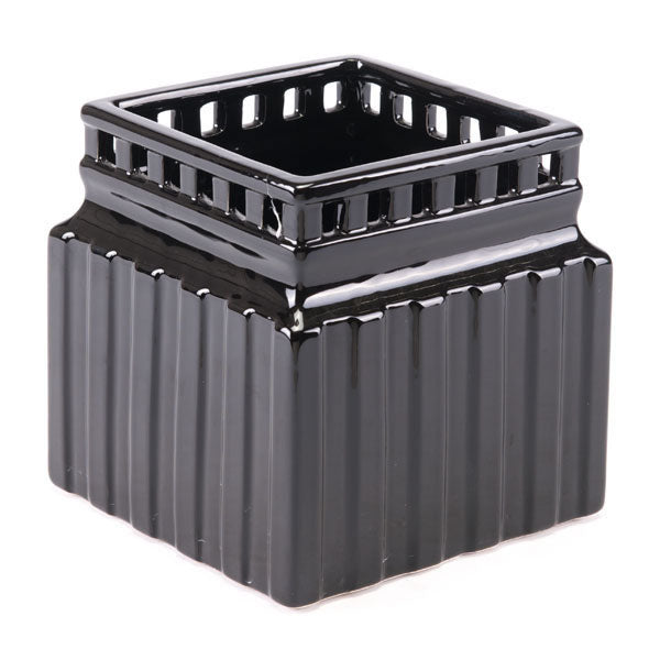 6.3" X 6.3" X 6.3" Gorgeous Black Planter