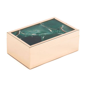 6.3" X 3.9" X 2.4" Small Green Stone Box