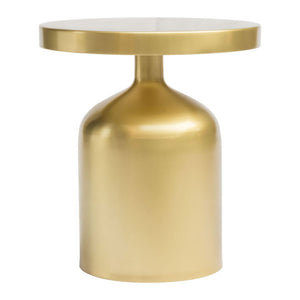 16" X 16" X 16" Matt Brass Platting Mild Steel Accent Table