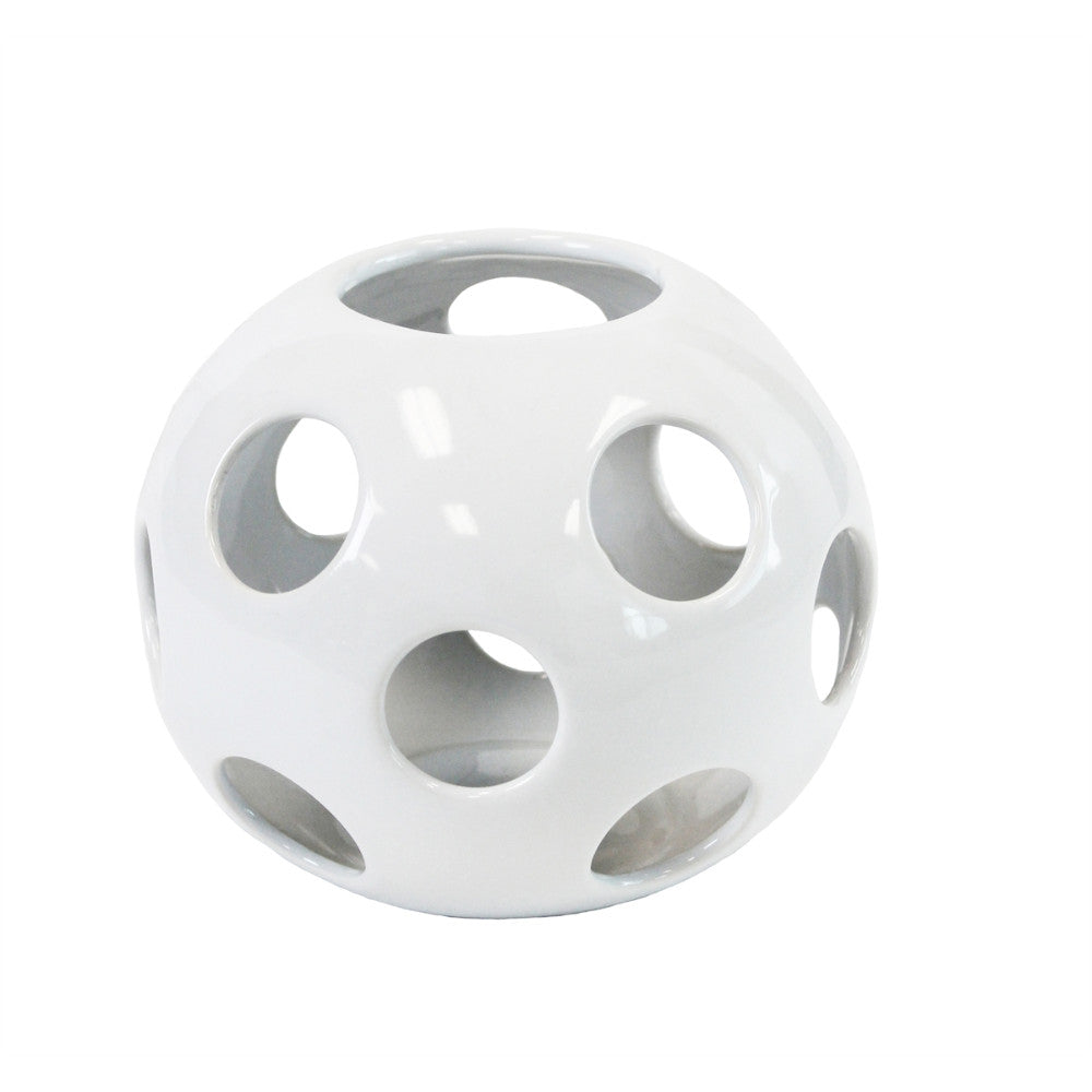 Fascinating Ceramic Sphere, White