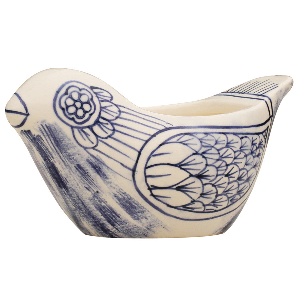 Handmade Bird Shaped Planter In Ceramic