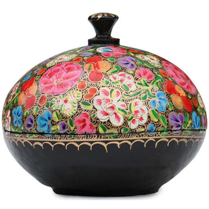 Paper Mache Handmade Multipurpose Candy Box In Kashmir Art Floral Motifs