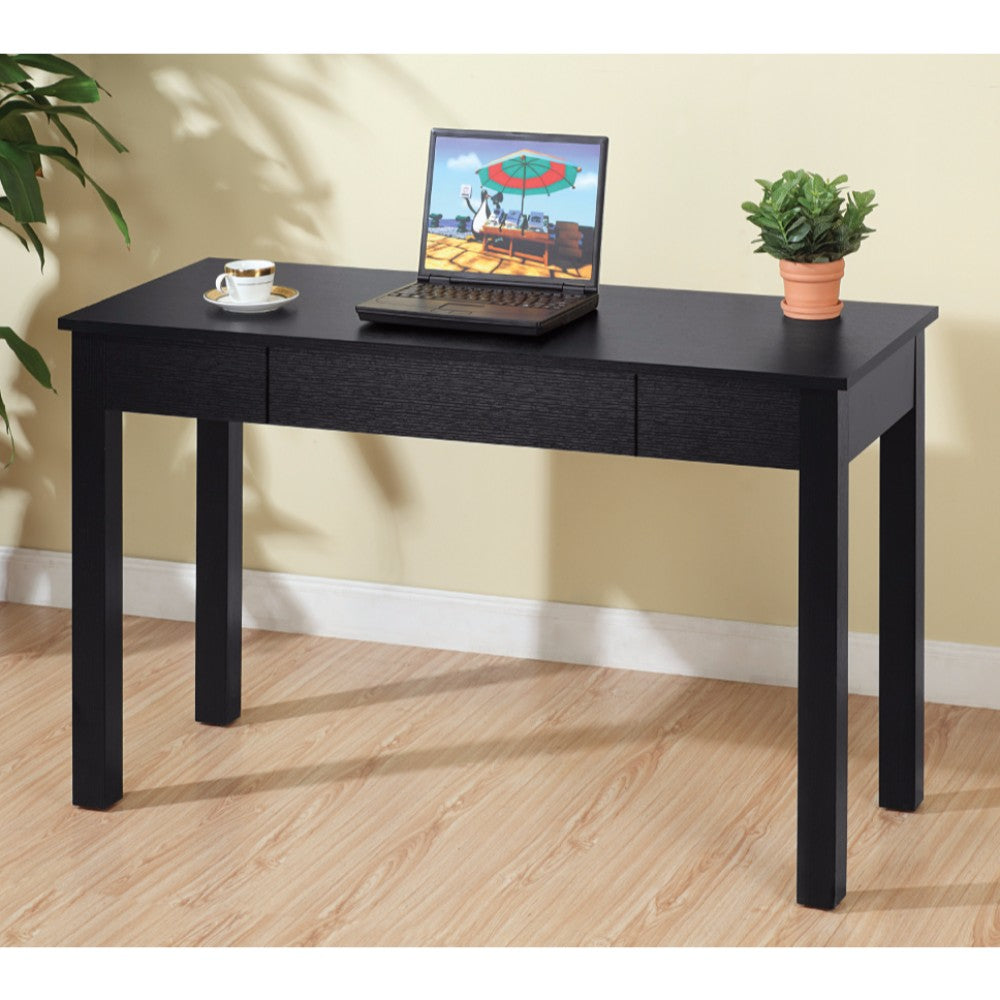 Studious Minimalistic Desk With One Drawer, Black
