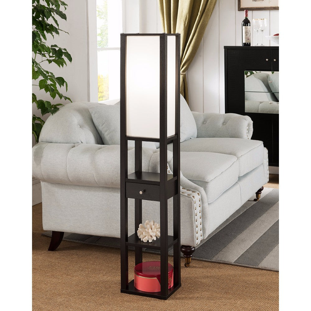 Spacious Modern Style Lamp, Dark Brown