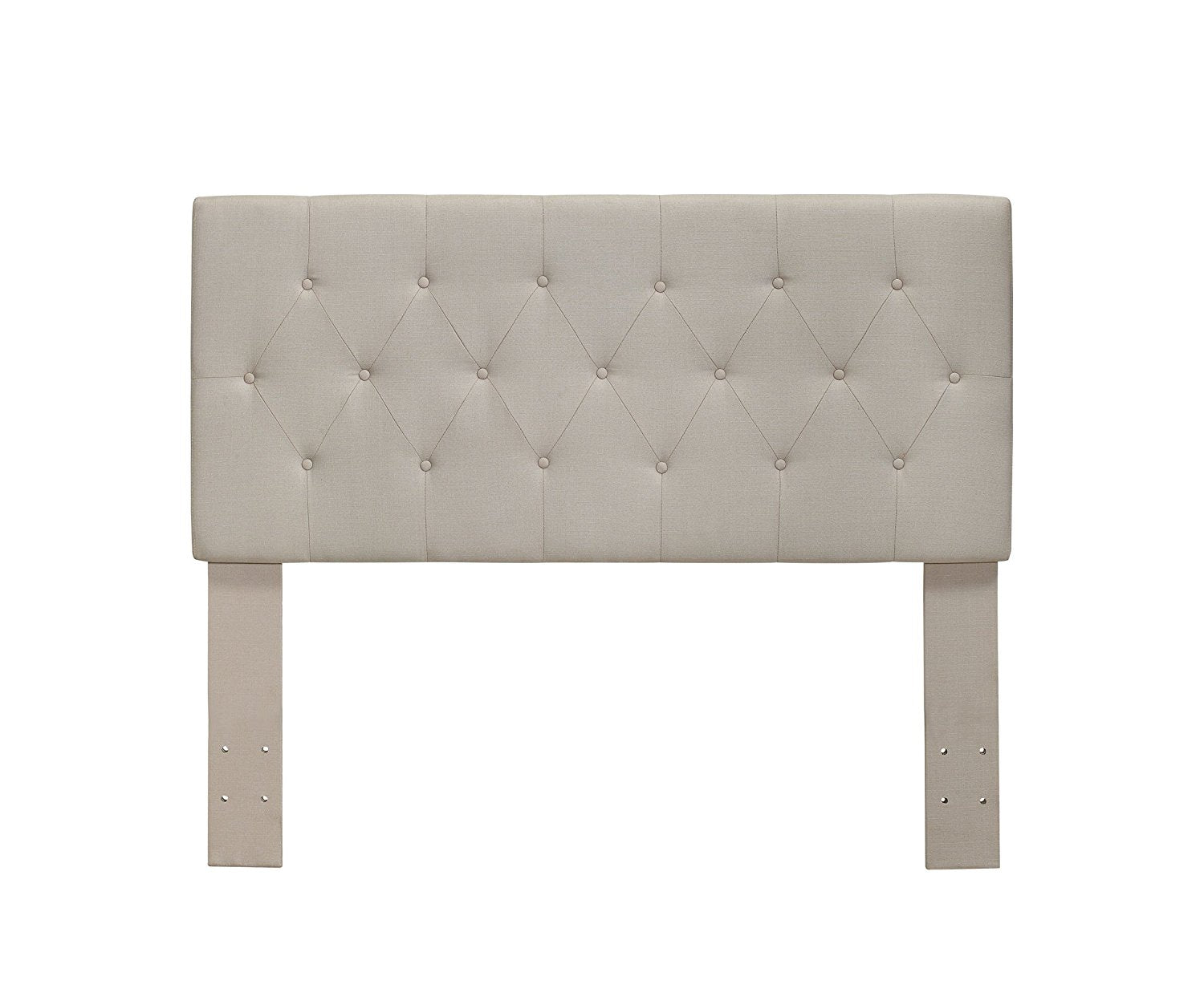 Contemporary Twin Size Headboard Ivory Finish