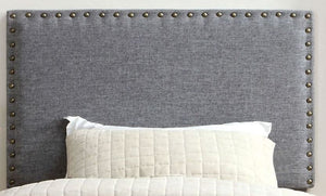 Contemporary Full Queen Headboard, Gray