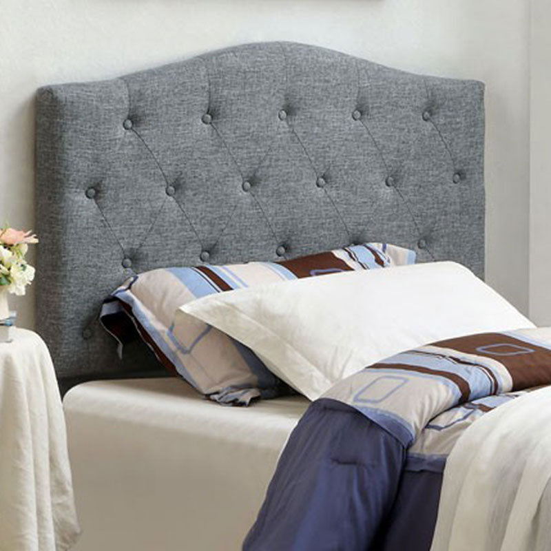 Contemporary Twin Size Headboard, Gray