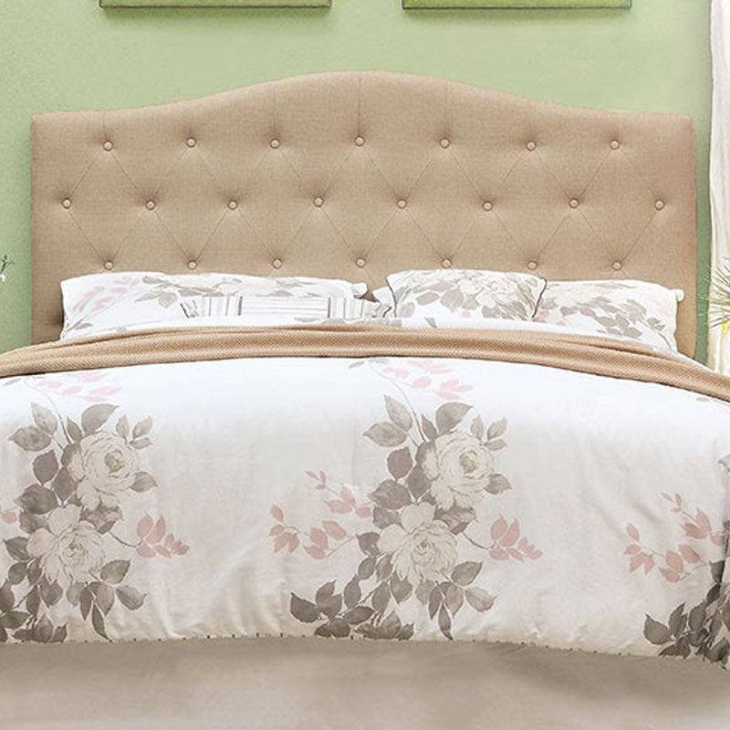 Contemporary Full Queen Headboard, Ivory