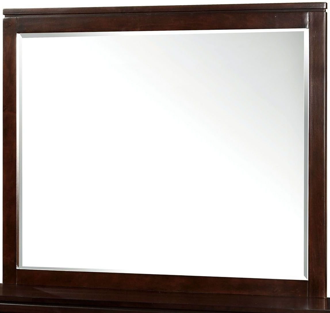 Transitional Style Mirror , Brown Cherry