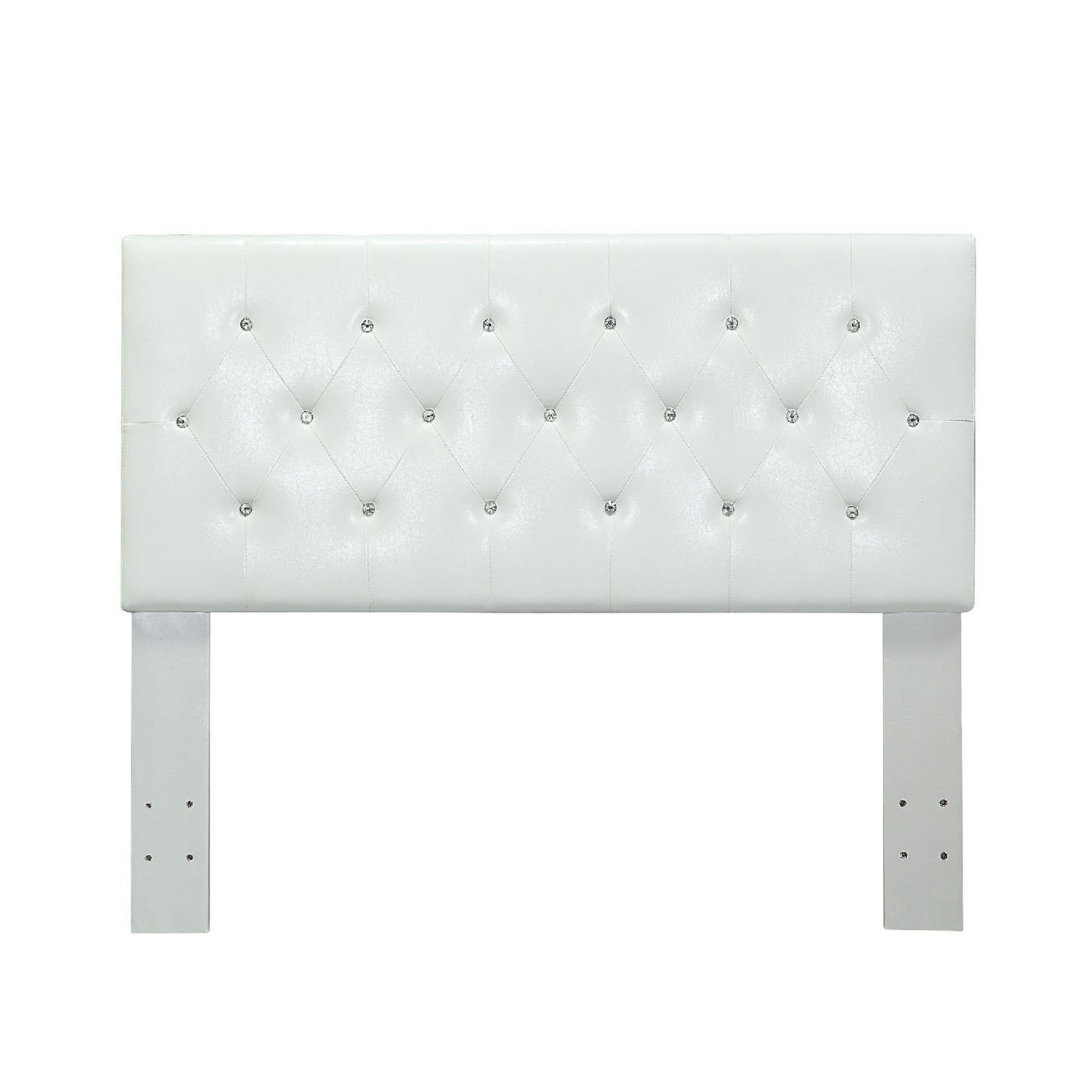 Contemporary Queen Headboard, White