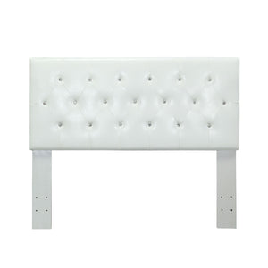 Contemporary Queen Headboard, White