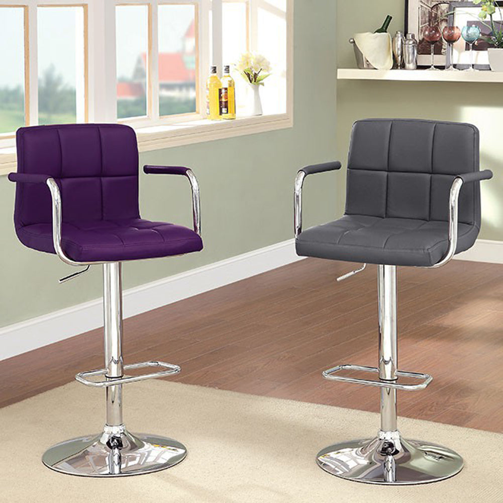 Contemporary Bar Stool With Arm In Green