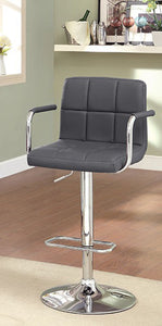 Contemporary Bar Stool With Arm In Gray