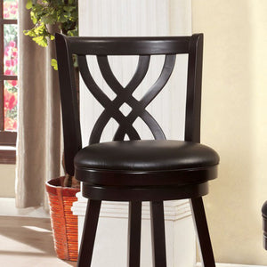 Transitional 29" Swivel Bar Stool, Espresso Finish