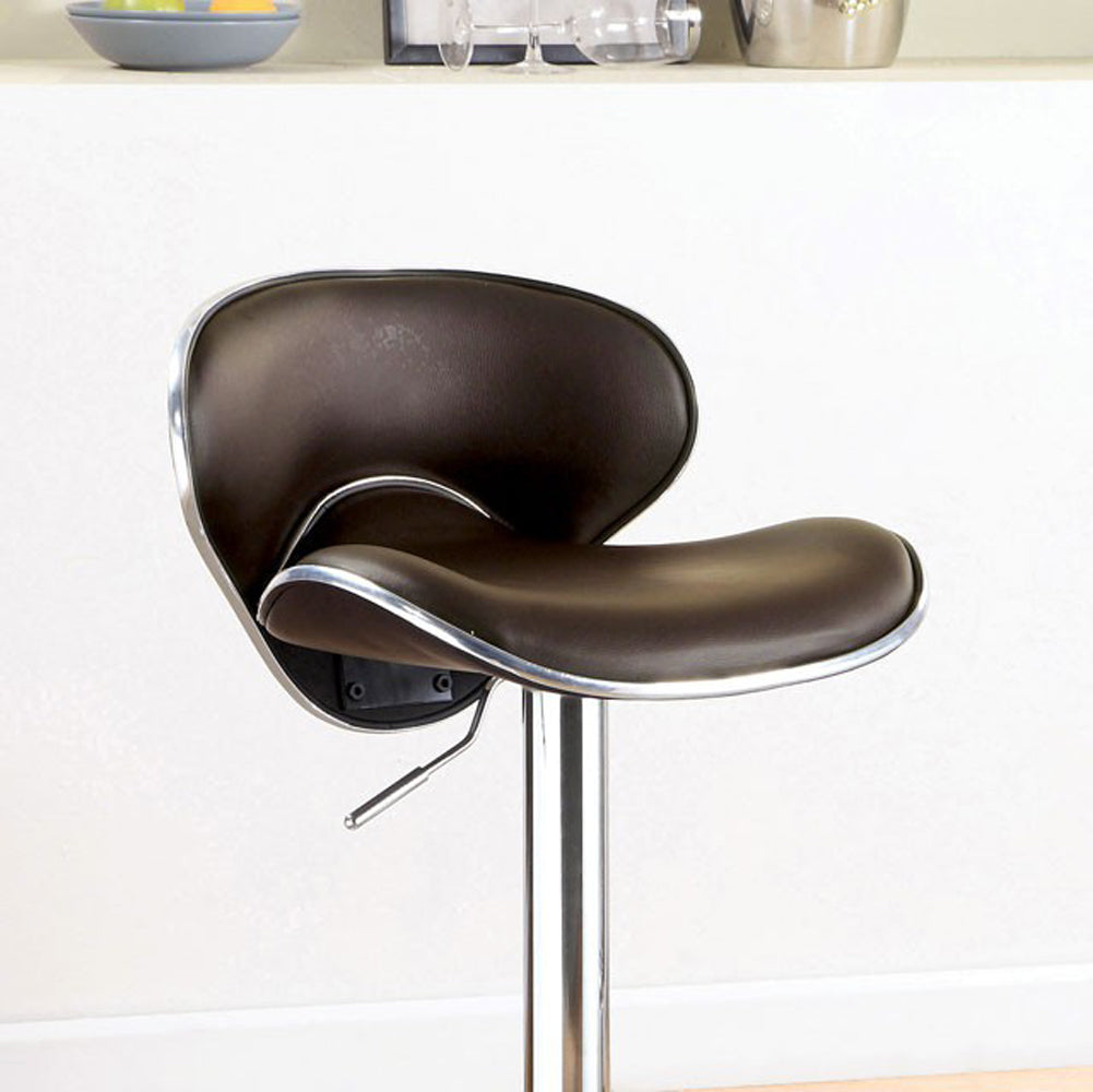 Contemporary Bar Stool, Dark Brown