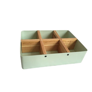 Striking Metal & Wood Divided Tray