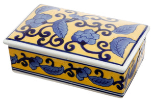 Rectangular Collectibles Box With Floral Design