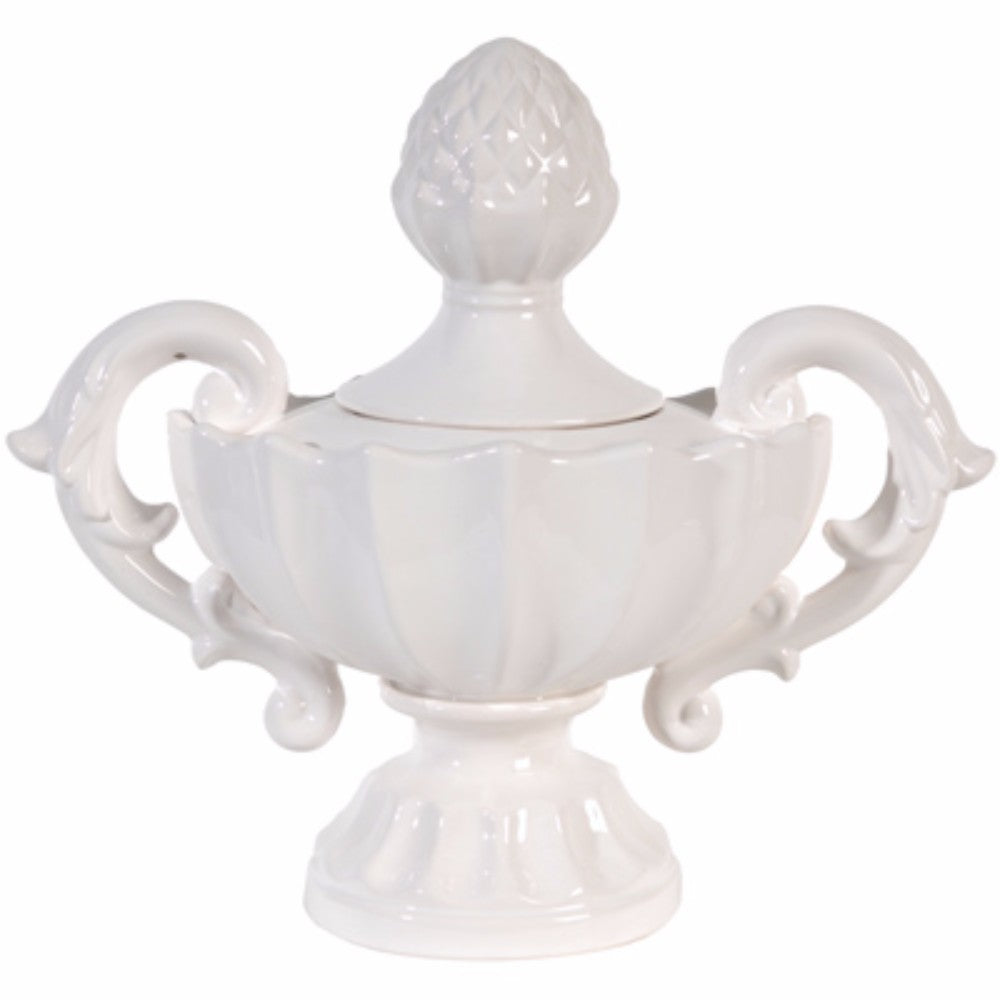 Small Decorative Porcelain Vase with Lid