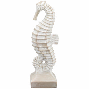 Marina Sea Horse In Distressed White, Large