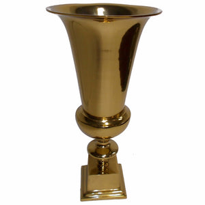 Large Gold Finish Tall Vase