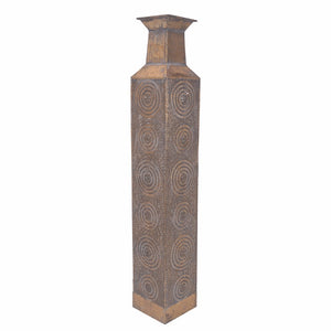 Solid Metallic Morrocan Pierced Vase( Tall)