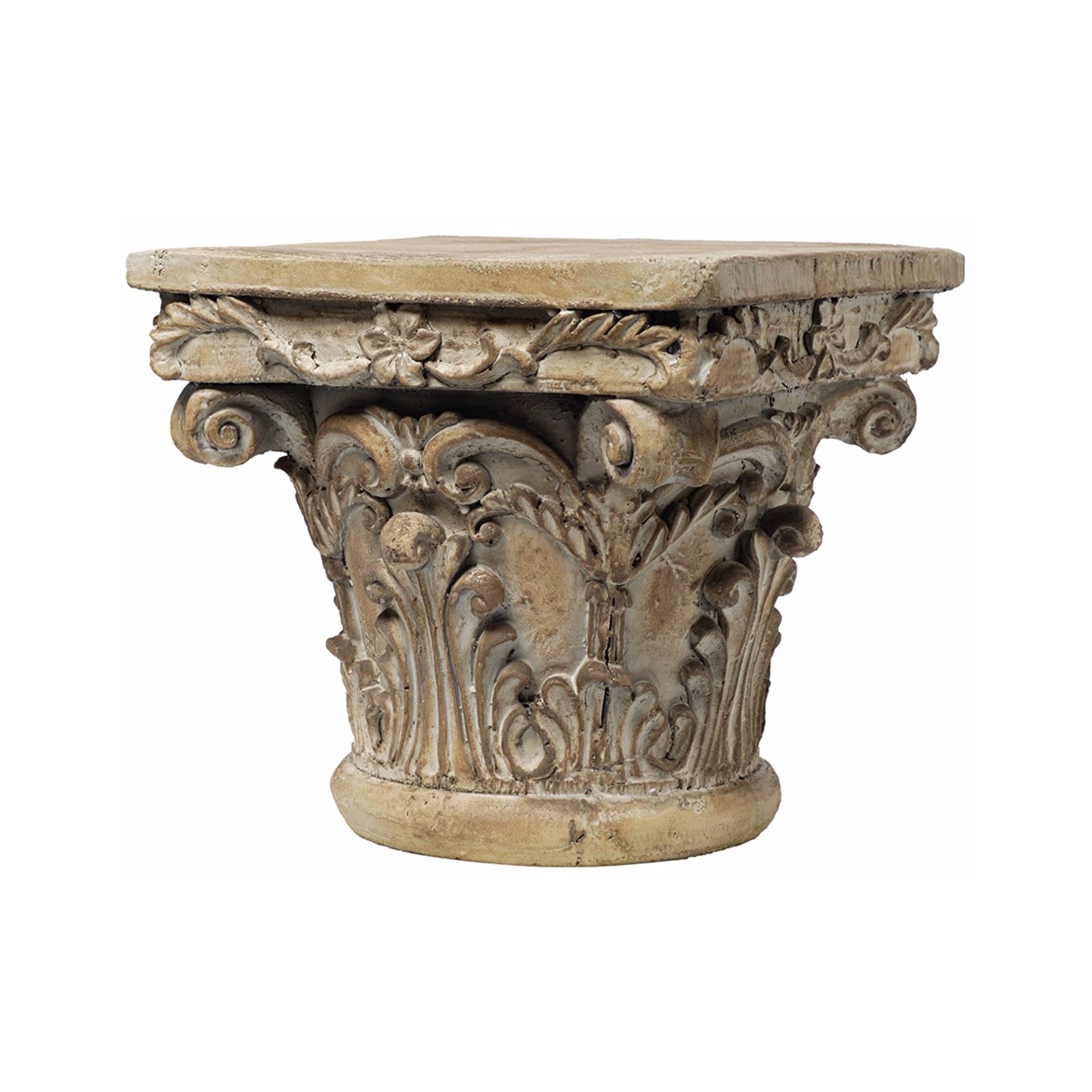 Aesthetic Resin Decorative Pedestal, Brown