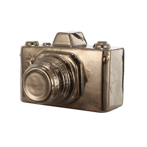 Quirky Vintage Style Camera, Gold