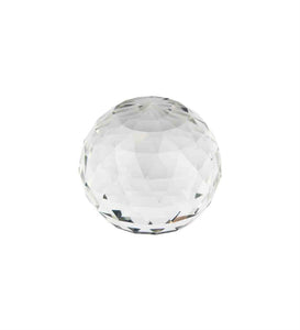 Decorative Glass Faceted Orb, Clear