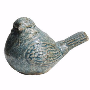 Ceramic Sitting Bird Figurine