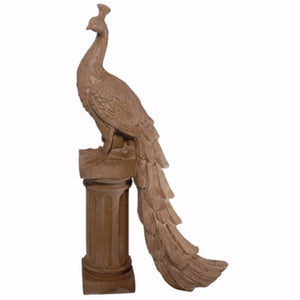 Peacock Sitting On A Pedestal, Brown