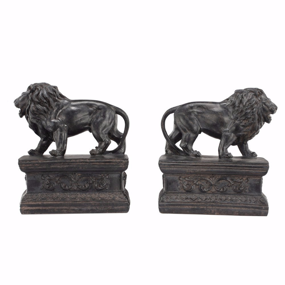 Classic Set of 2 Decorative Lion Bookends